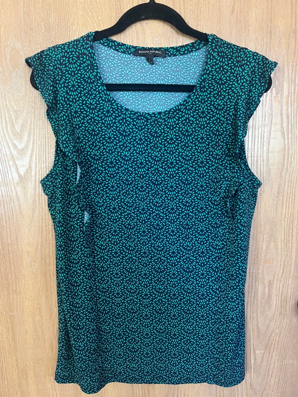 Banana Republic Green and Navy Tank Top
